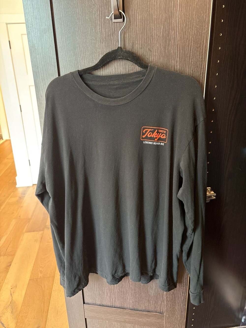 Tuned in Tokyo Legends Never Die Dragon Graphic Long Sleeve Shirt
